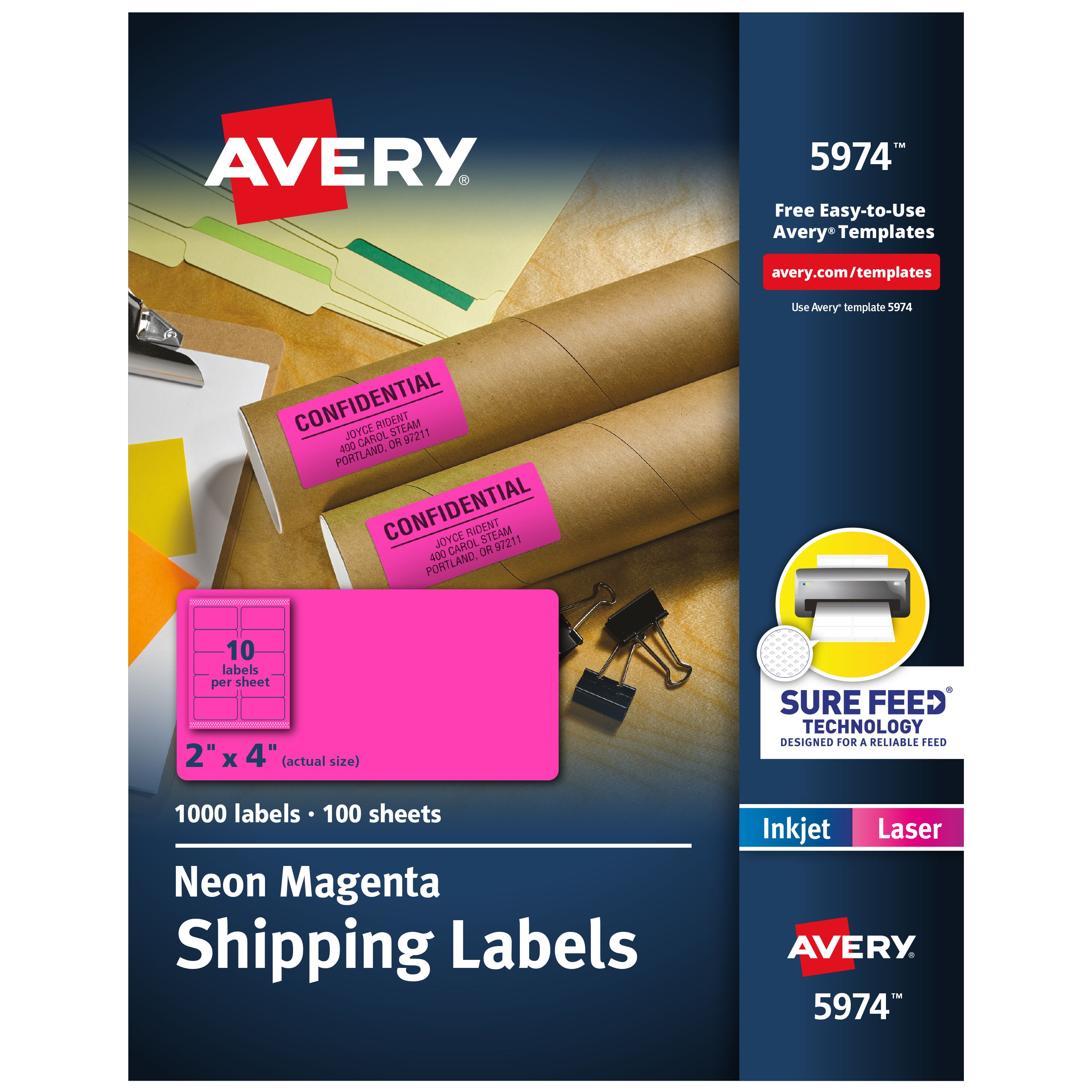 Neon Magenta Labels, 2